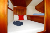 Cabin of the Belize 43 Catamaran