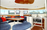 Saloon of the Belize 43 Catamaran