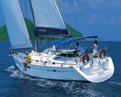 Beneteau 505 under sail, sailing around the Whitsundays.