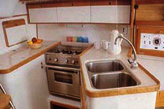 Galley of the Catalina 32, self charter sailing vessel in The Whitsundays