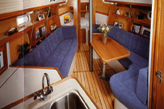 Saloon of the Catalia 32, self charter bareboat in the Whitsundays