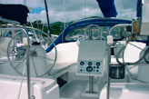 Cockpit of the Catalina 40, self charter sailing vessel in The Whitsundays