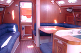 Cabin of the Catalina 40, self charter sailing vessel in The Whitsundays