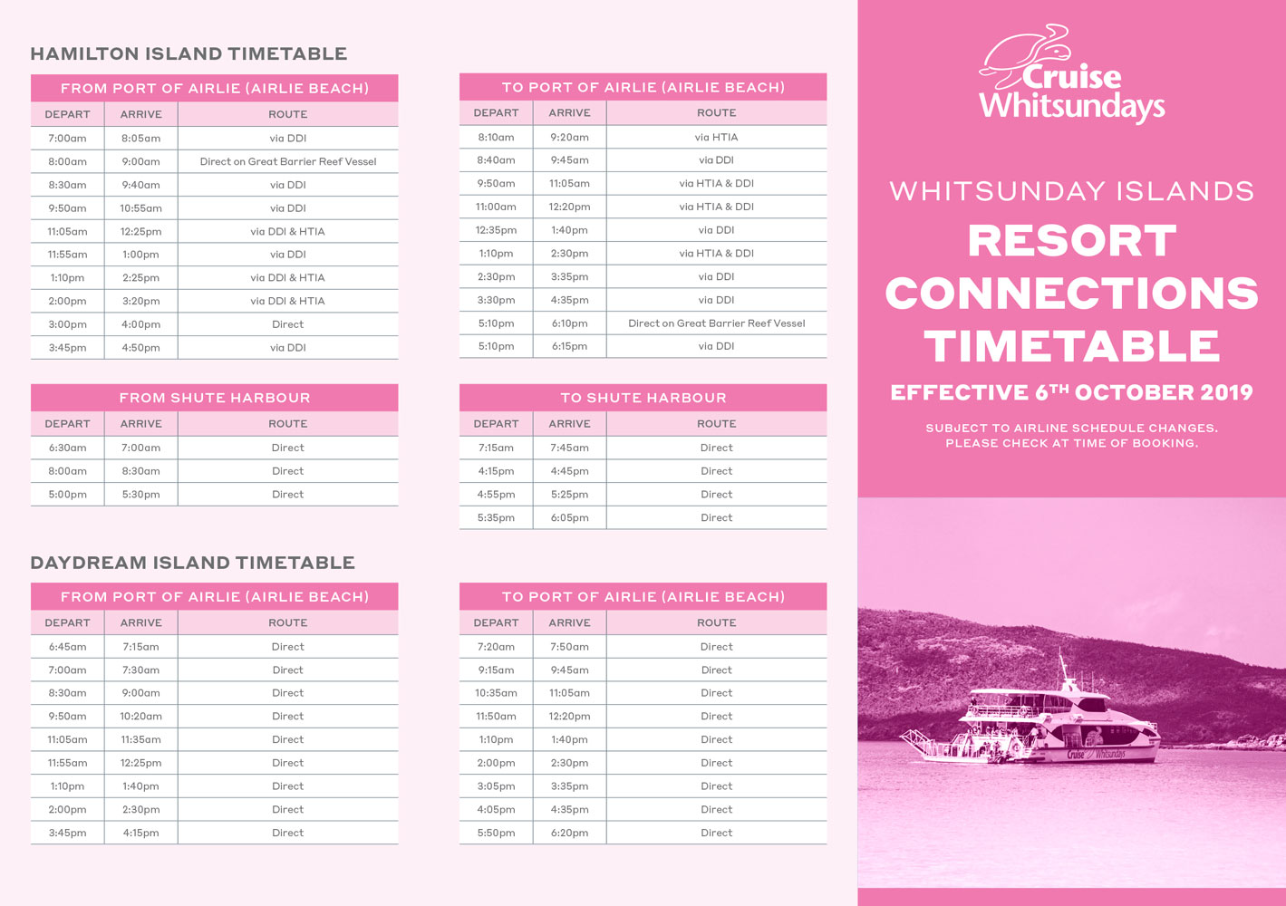 cruise whitsundays hamilton island timetable